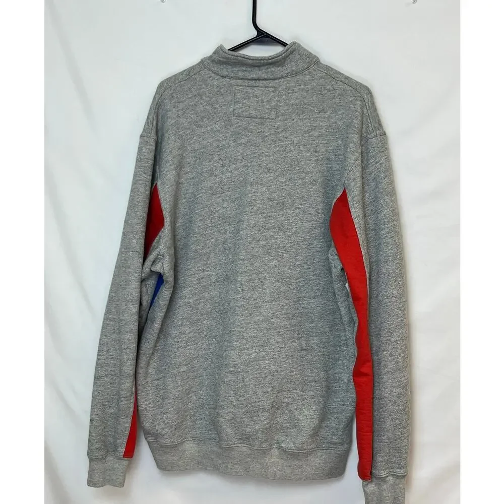 Chubbies Men’s XL Gray 1/4 Zip Long Sleeve Jacket Lightweight Top Casual Active